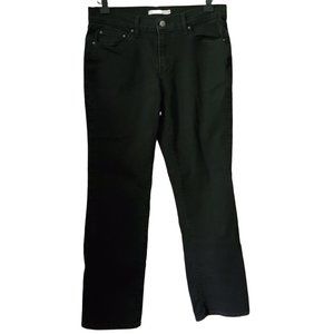 𝅺Levi's 505 Black Washed Stretch Straight Leg 5 Pocket Denim Jeans Size 30